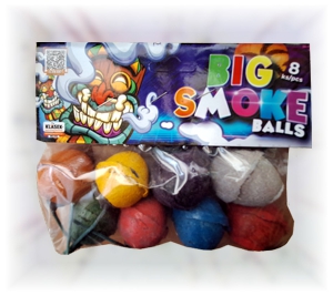 dýmovnice Big Colour Smoke Balls - balení 8 kusů