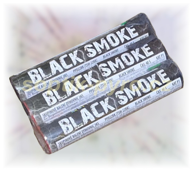 dýmovnice značkovací BLACK SMOKE (černý dým) - balení 3 kusy